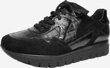 SEMLER Athletic Lace-Up Shoes in Black: front