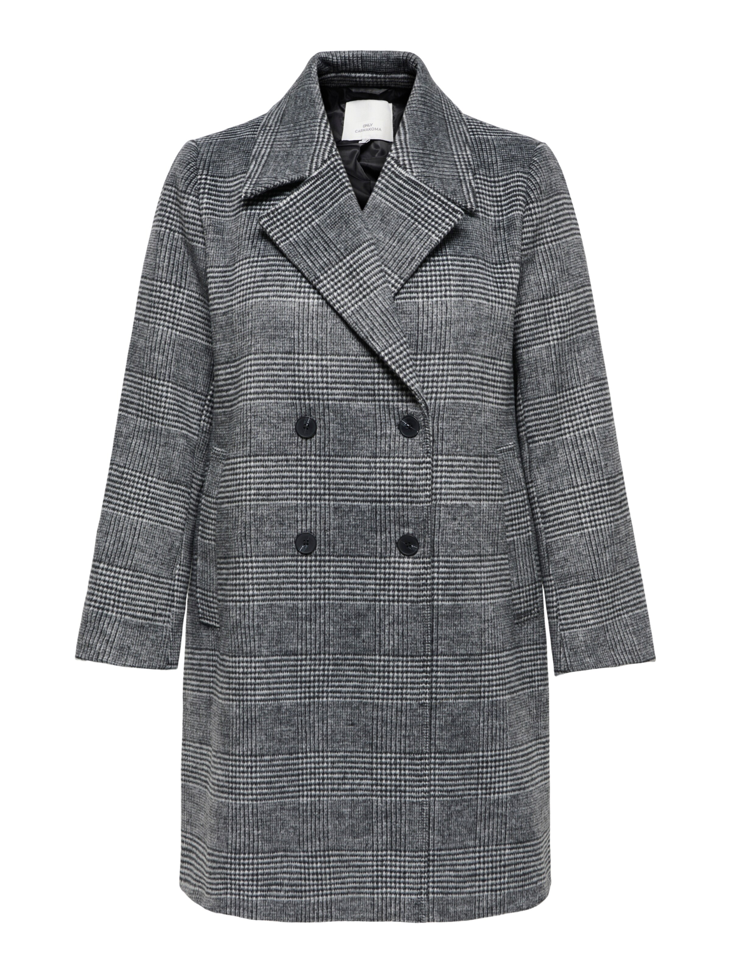 ONLY Carmakoma Between-seasons coat in Black: front