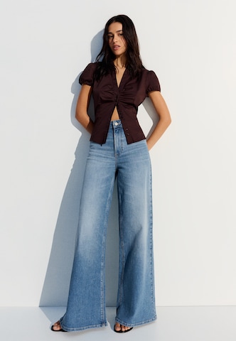 Wide leg Jeans di Bershka in blu