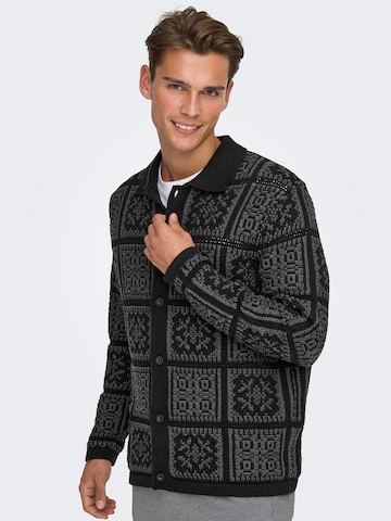 melns Only & Sons Adīta jaka