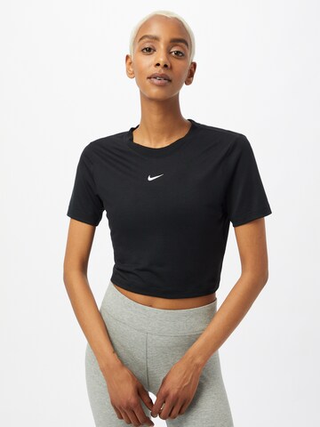 Nike Sportswear Shirt 'Essential' in Zwart: voorkant