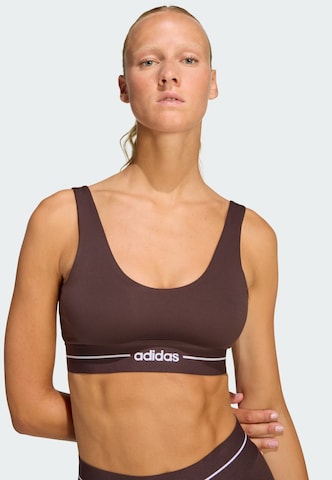 Bustino Reggiseno sportivo 'Hyperglam' di ADIDAS PERFORMANCE in marrone: frontale