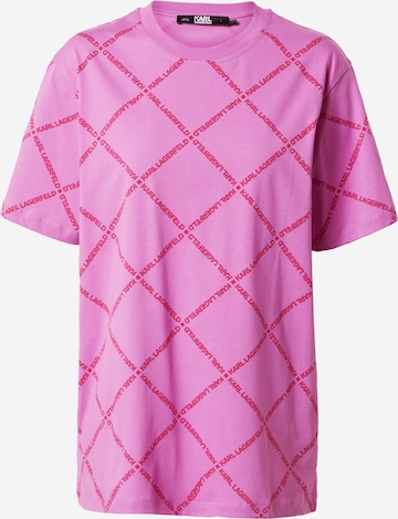 Karl Lagerfeld - Camiseta en rosa: frente