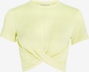 T-shirt Calvin Klein Jeans en jaune : devant