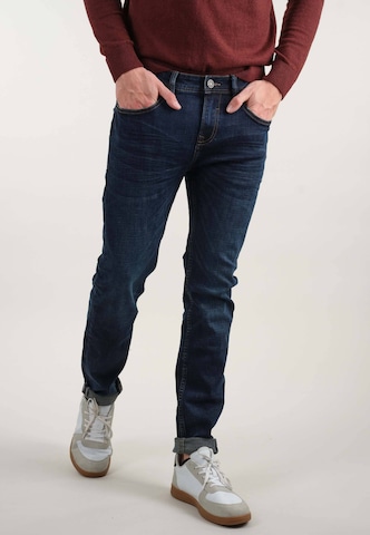 Coupe slim Jean 'Carlos' Deeluxe en bleu : devant