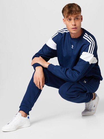 Felpa 'Adicolor Classics Cut Line' di ADIDAS ORIGINALS in blu