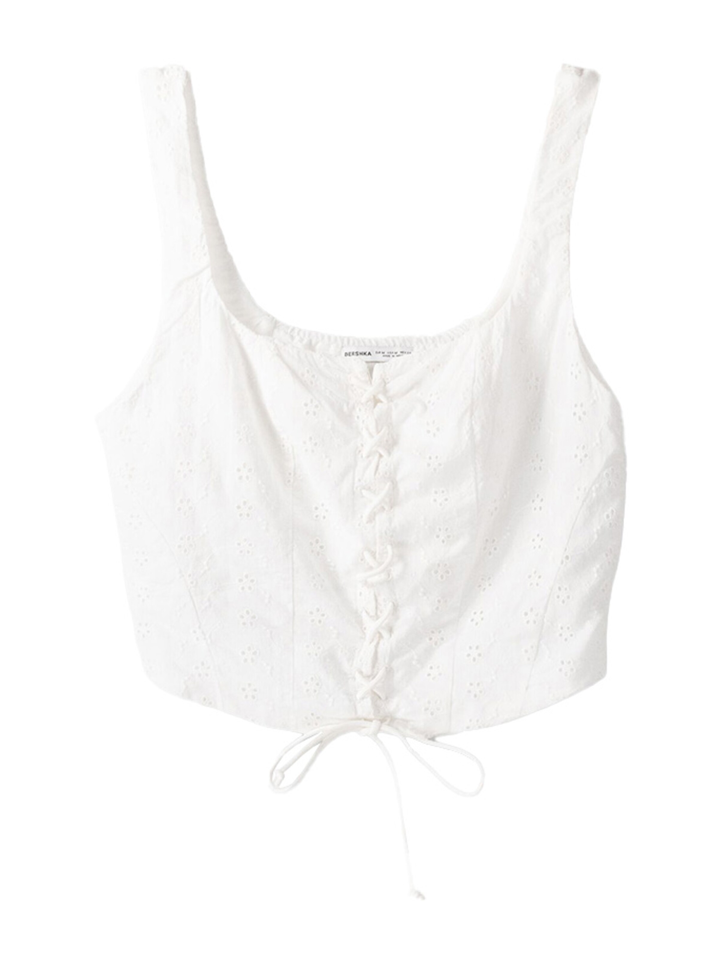 Top di Bershka in bianco: frontale