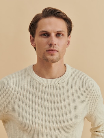 DAN FOX APPAREL Sweater 'Ruben' in White