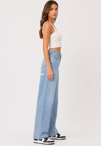 Wide leg Jeans di Elara in blu