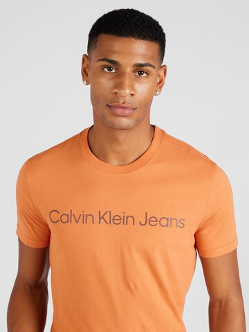 Calvin Klein Jeans Футболка в Оранжевый