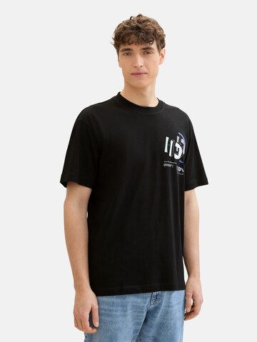 TOM TAILOR DENIM T-Shirt in Schwarz: Vorderseite