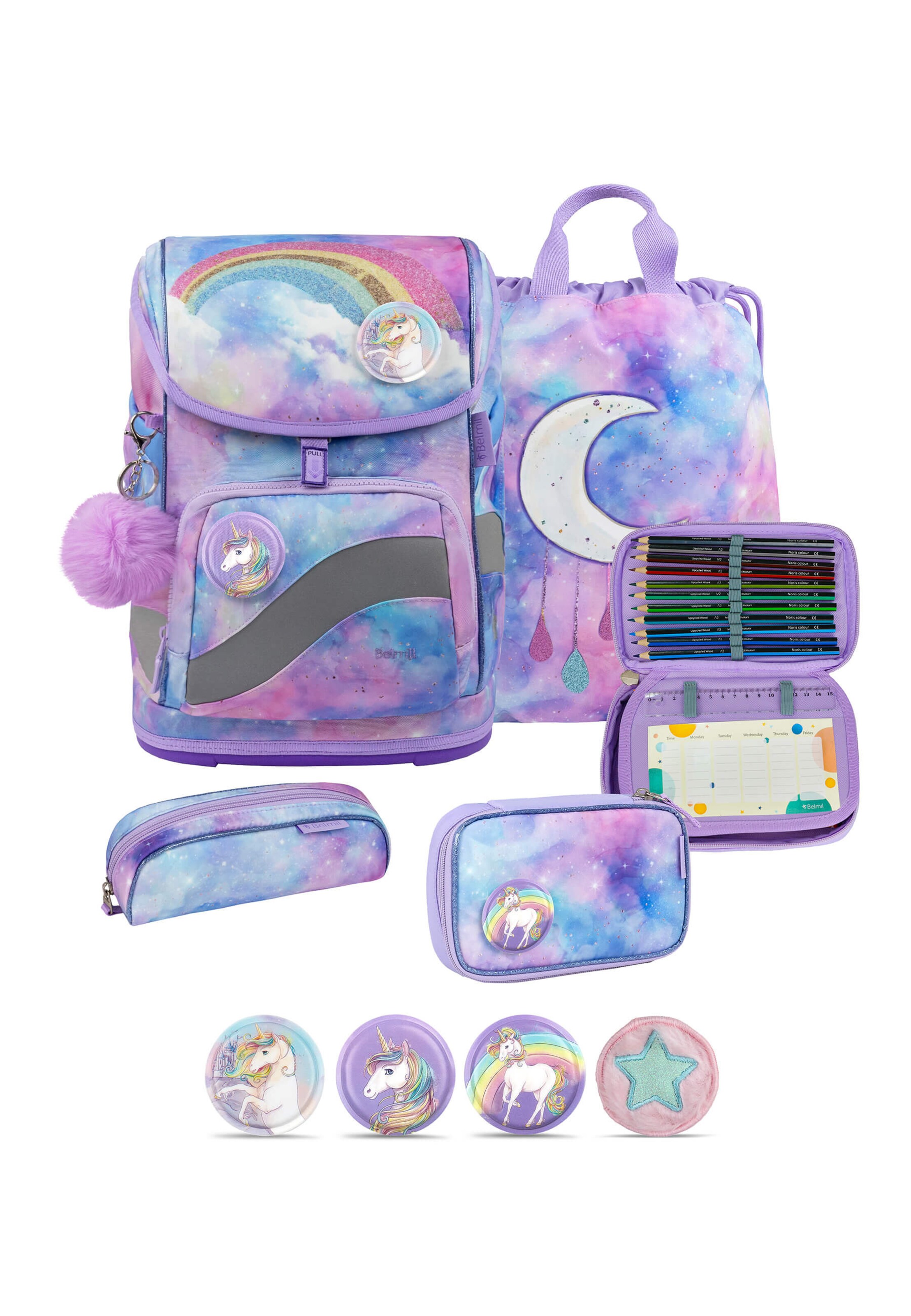 Belmil Backpack in Purple: front