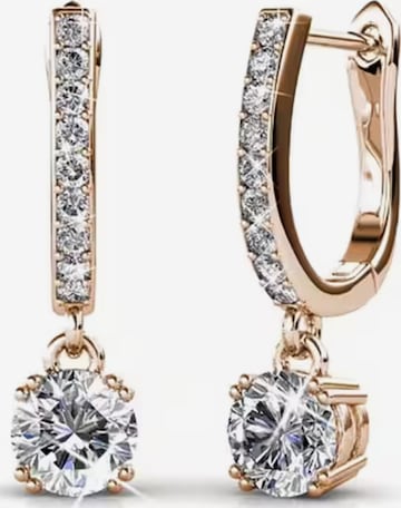ROUGEMONT Jewellery Earrings 'Funkelnde Damen Zirkonia Creolen Ohrhänger' in Gold: front