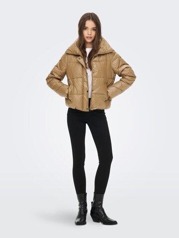 ONLY Winter Jacket 'ANJA' in Brown