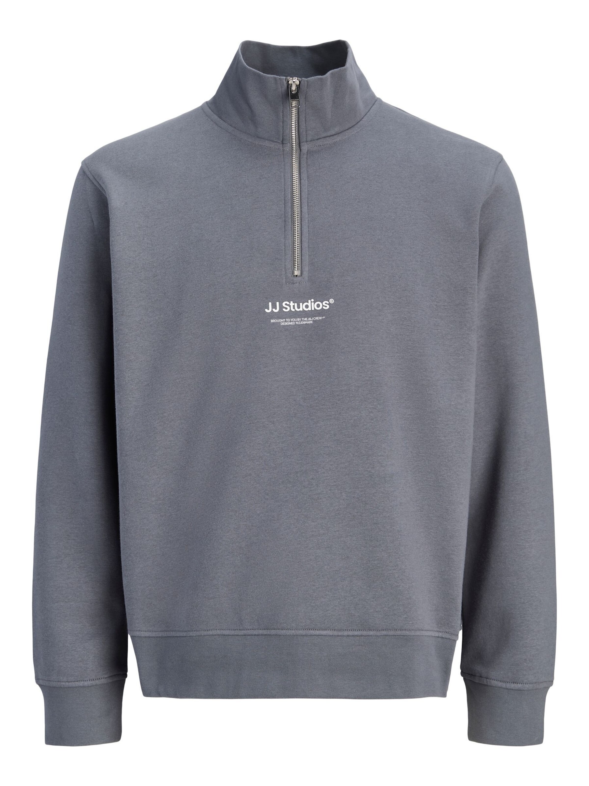 JACK & JONES Sweatshirt 'JJESoho' in Grey: front