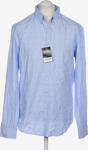 BOSS Green Button Up Shirt in XL in Blue: front