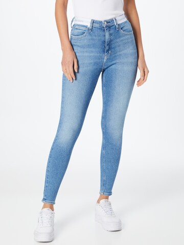 Calvin Klein JeansSkinny Traperice - plava boja: prednji dio