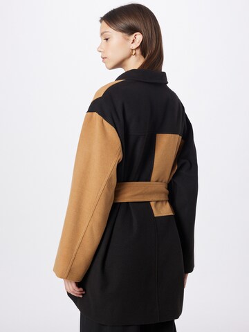 Monki Between-Seasons Coat in Brown