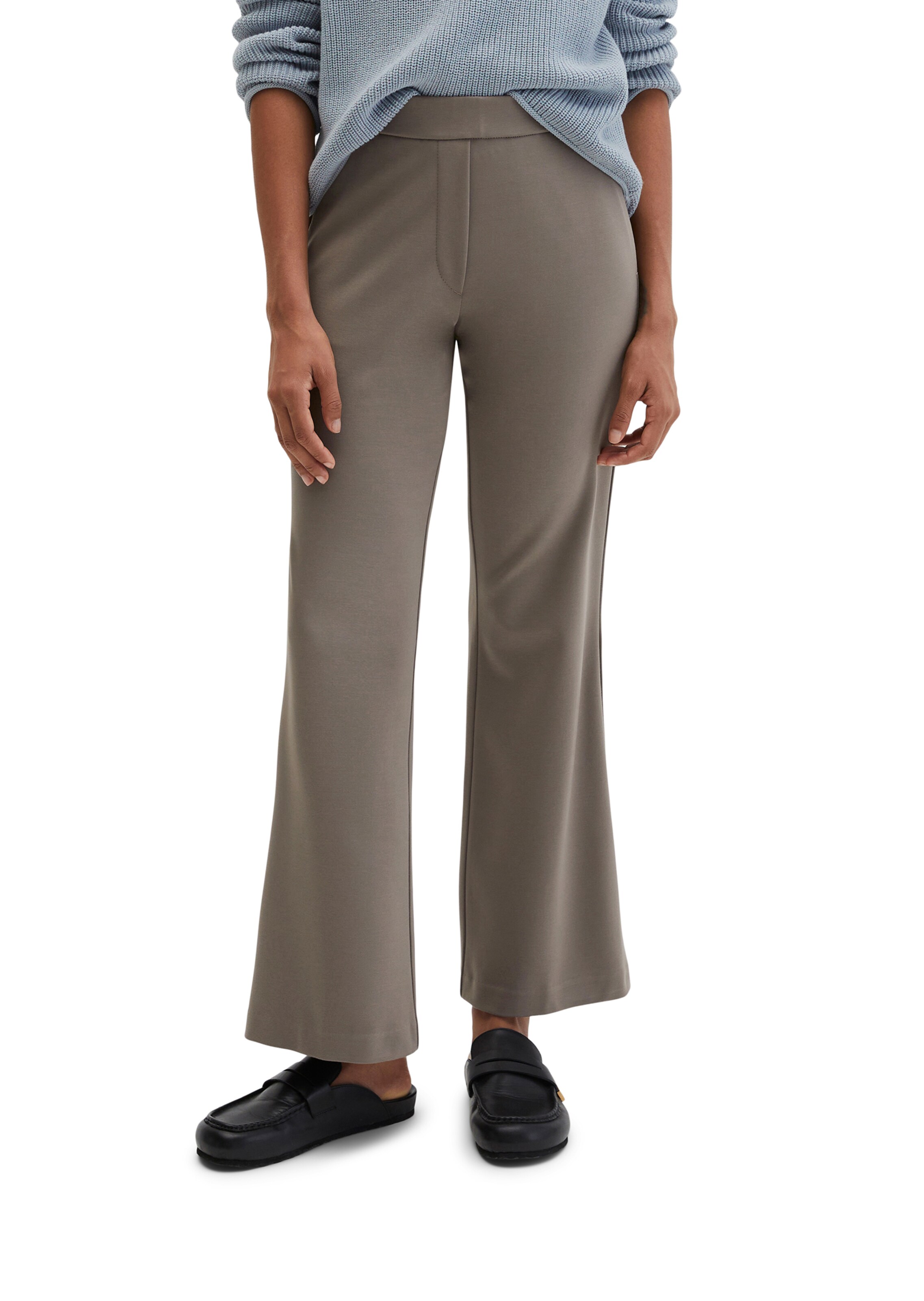 Marc O'Polo Flared Broek 'Marthe' in Bruin: voorkant