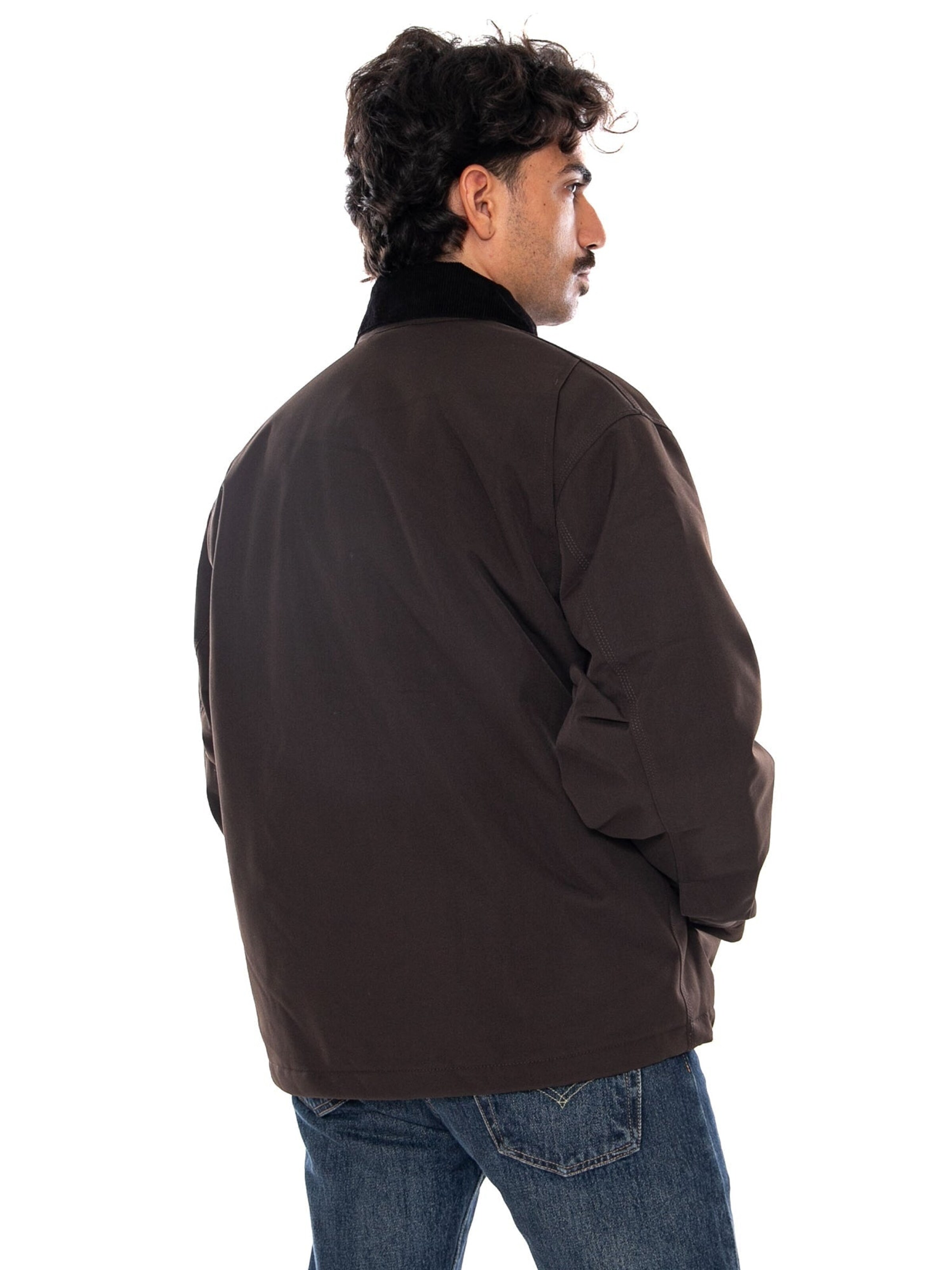 Carhartt WIP Übergangsjacke 'QUENTIN JACKET TOBACCO / BLACK'‌‌‌‌‌‌‌‌ in Braun