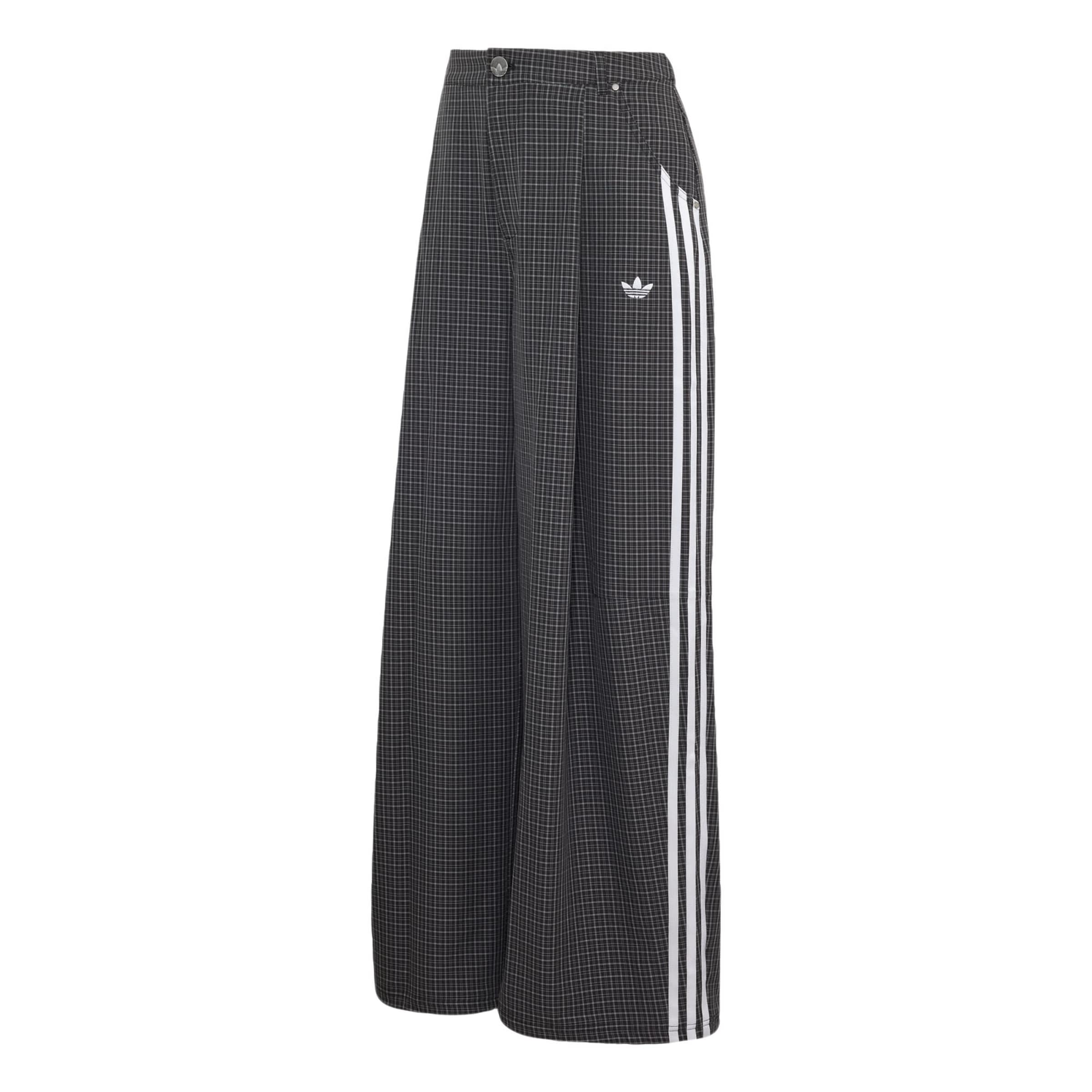 ADIDAS ORIGINALS - Pantalón plisado en negro: frente