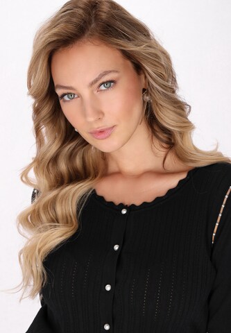 faina Gebreid vest in Zwart