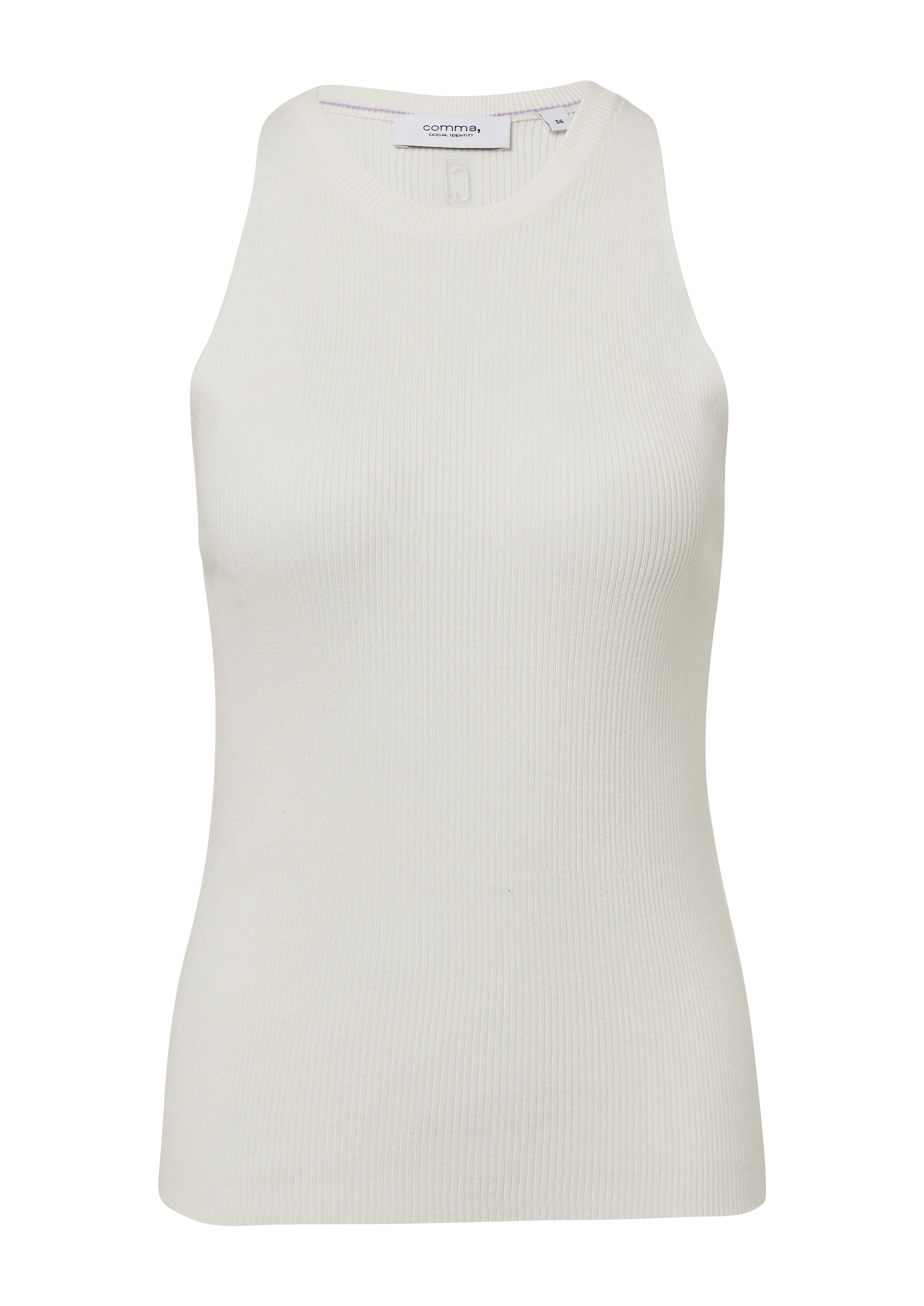 comma casual identity Stricktop in Weiß: Vorderseite