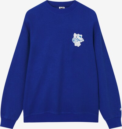 Pull&Bear Sweat-shirt en bleu / bleu roi / blanc, Vue avec produit