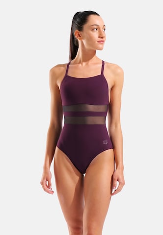 ARENA Bustier Strój kąpielowy 'Mesh Equals' w kolorze czerwony: przód