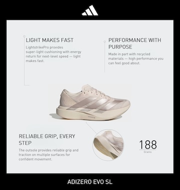 ADIDAS PERFORMANCE Обувь для бега 'Adizero EVO SL' в Ярко-розовый