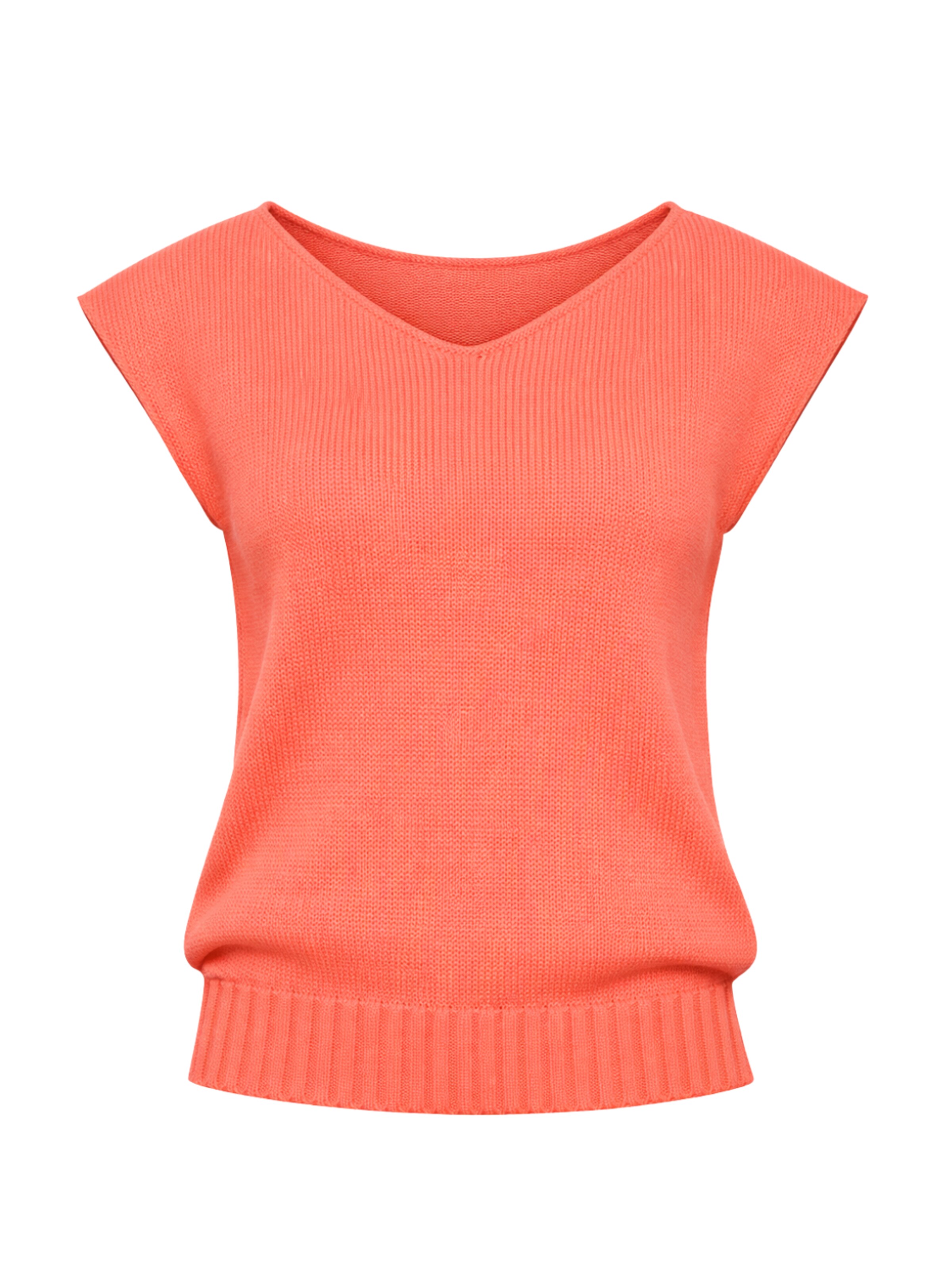 Süel knitwear - Top de punto 'Carlos' en naranja: frente