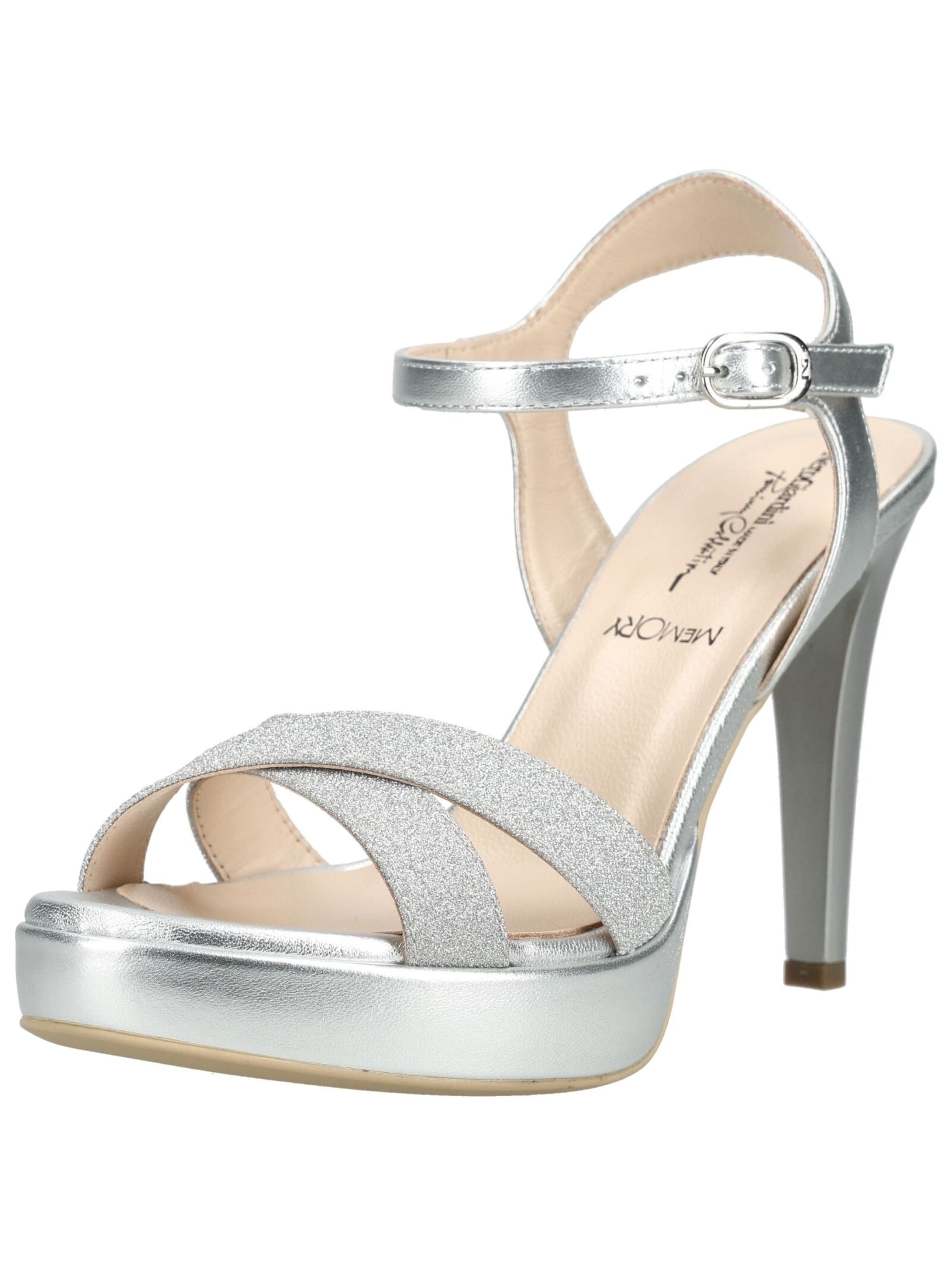 Nero Giardini Sandalen met riem in Zilver: voorkant