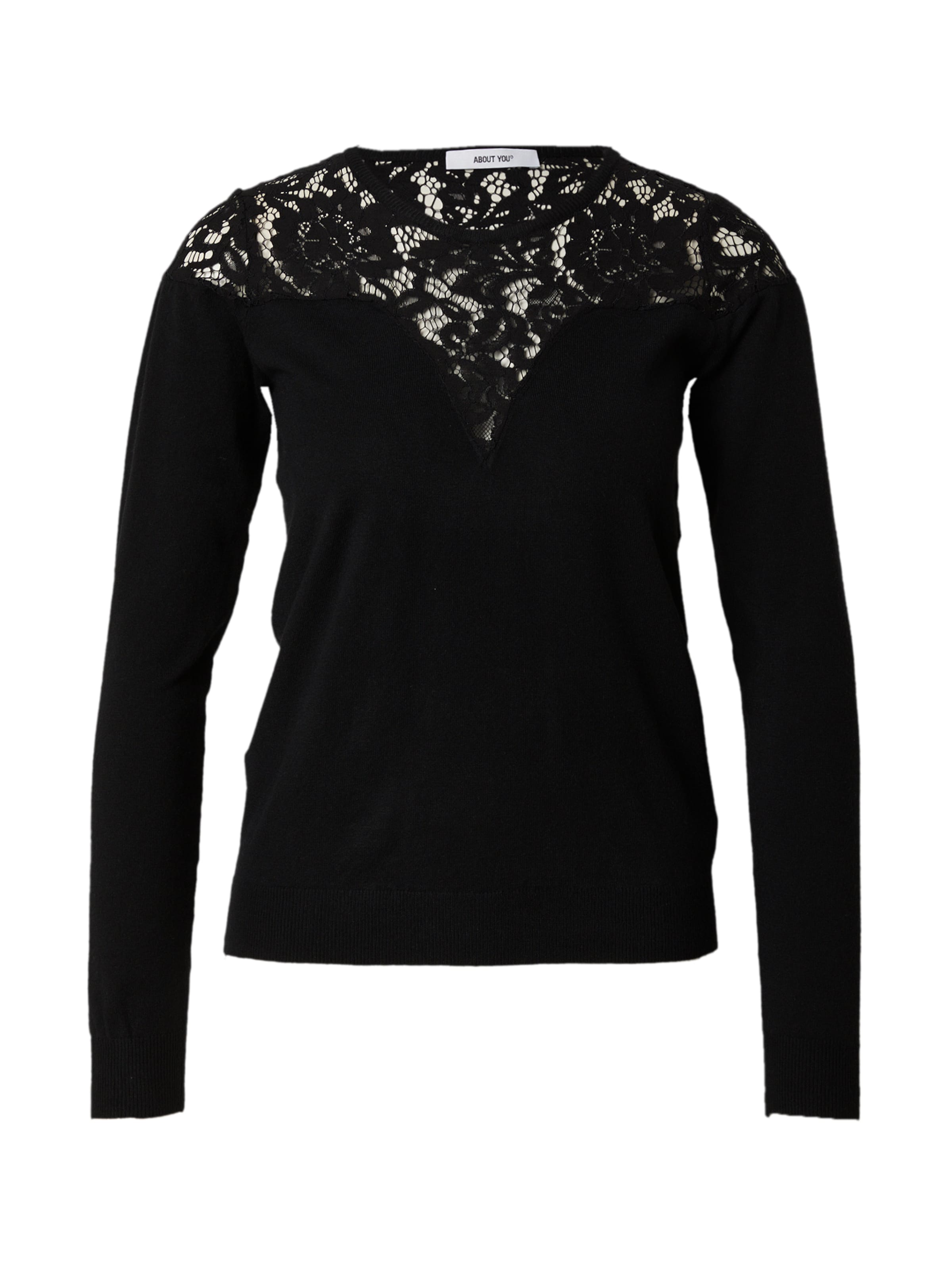 ABOUT YOU Свитер 'Joy ' в Черный: спереди