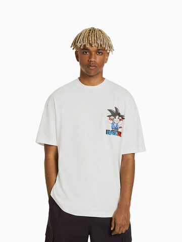 Bershka T-Shirt in Weiß: Vorderseite