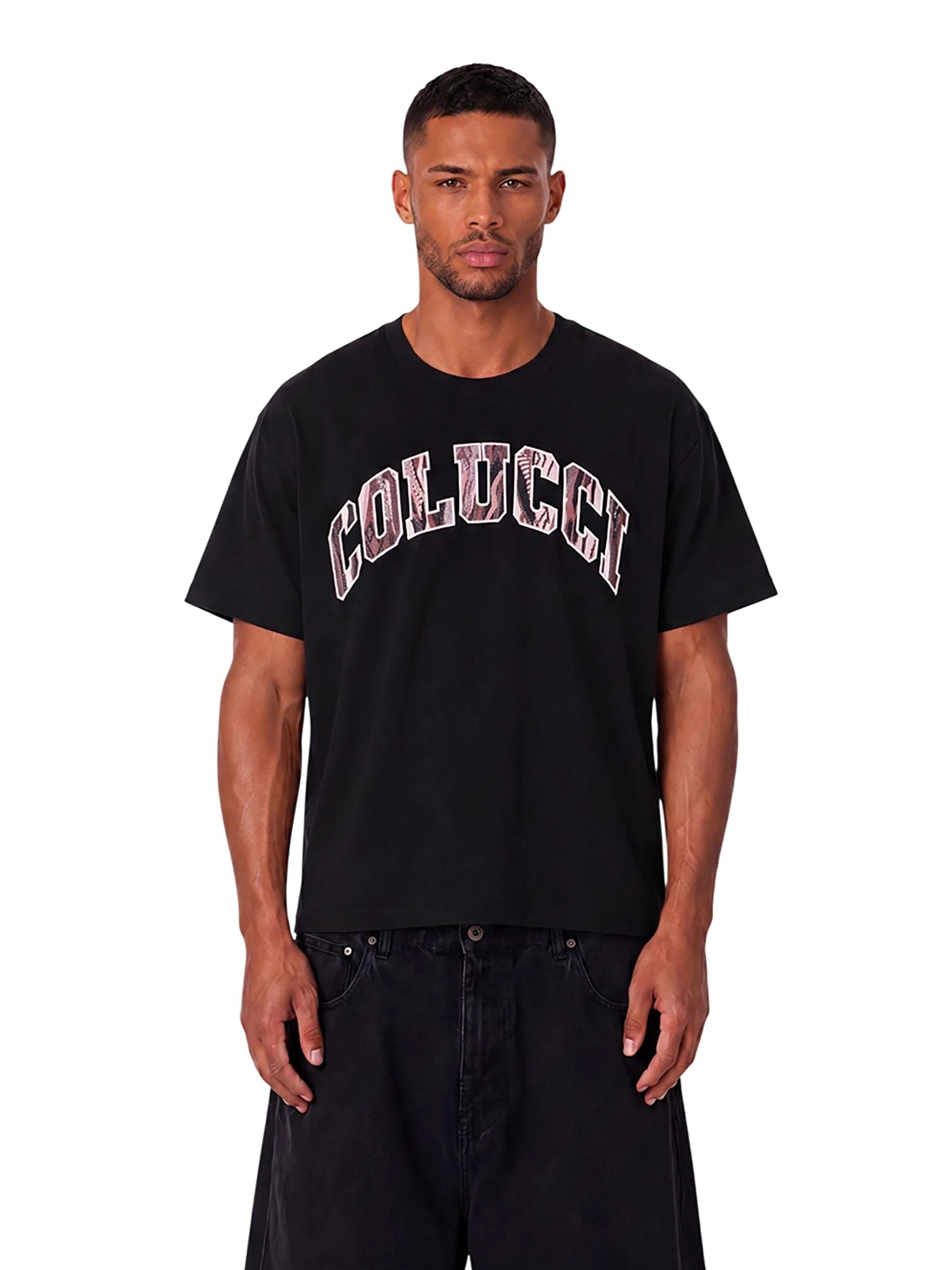 Colucci Shirt 'College' in Zwart: voorkant