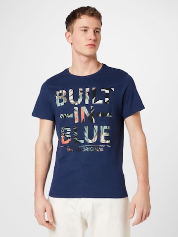 BLEND T-Shirt in Blau: predná strana