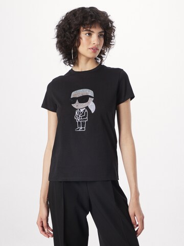 Karl Lagerfeld Shirt 'Ikonik' in Black: front