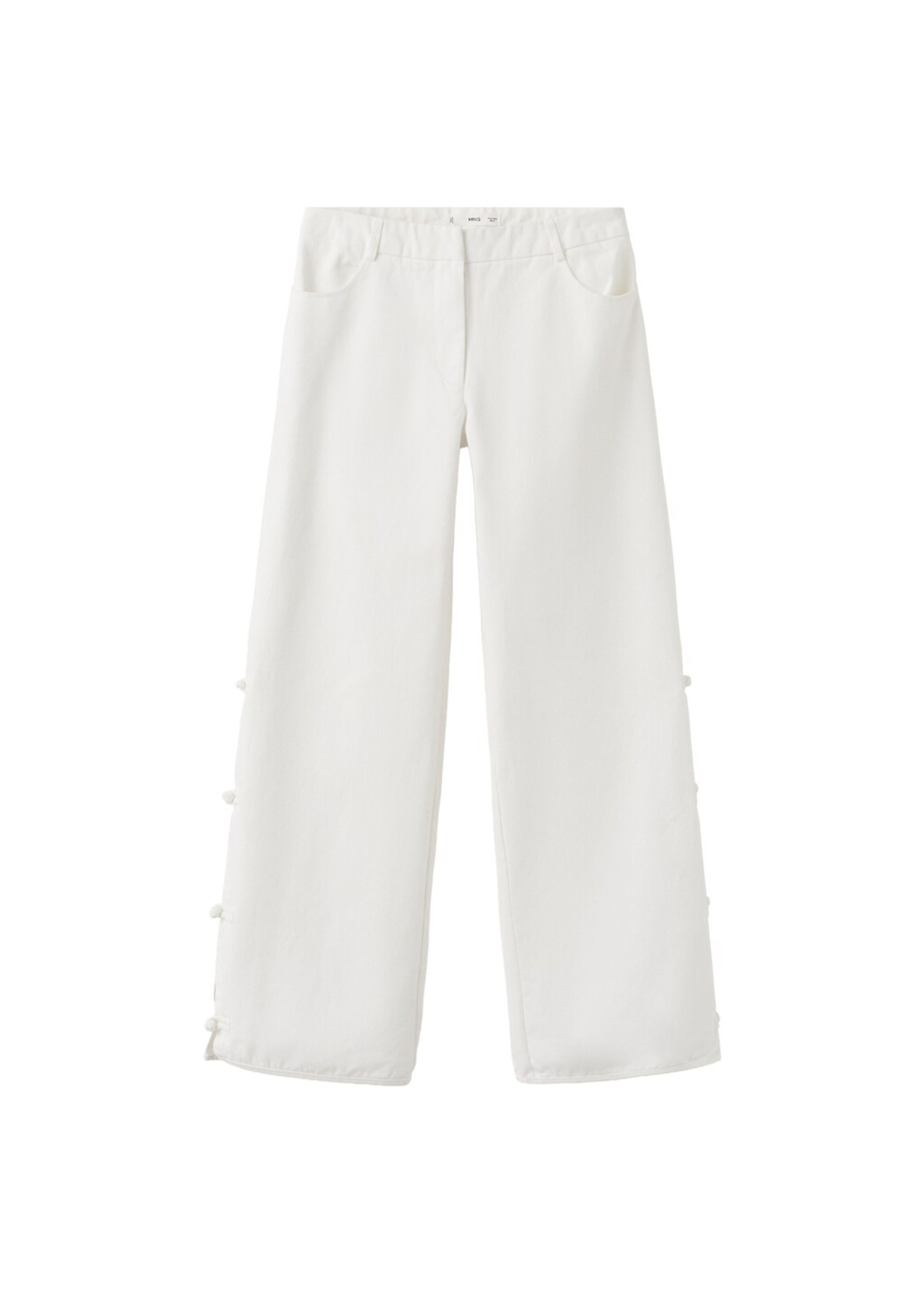 MANGO TEEN Wide leg Jeans 'Aiko' in White: front