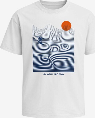 Neverless Shirt 'with the flow' in Weiß: Vorderseite