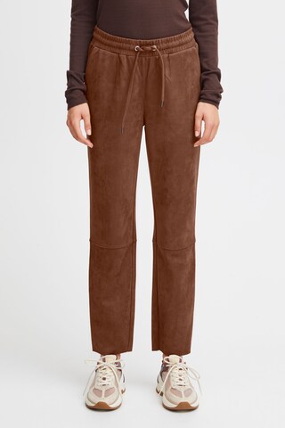 Oxmo Regular Pants 'Judith' in Brown: front