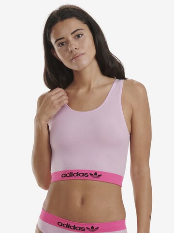 ADIDAS ORIGINALS Bralette Sports Bra ' Brami Logo Rib ' in Pink: front