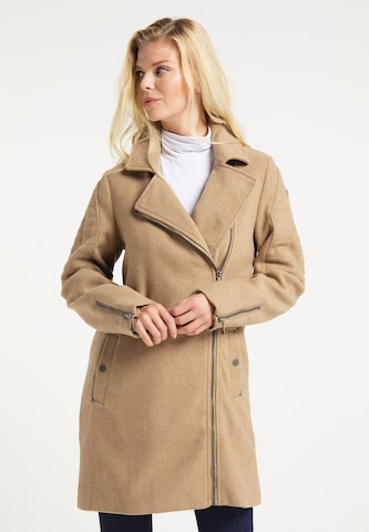 DreiMaster Vintage Between-Seasons Coat in Beige: front