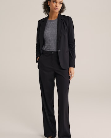 WE Fashion - regular Pantalón de pinzas en negro