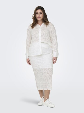 ONLY Carmakoma Bluse 'ROSIL' i hvid