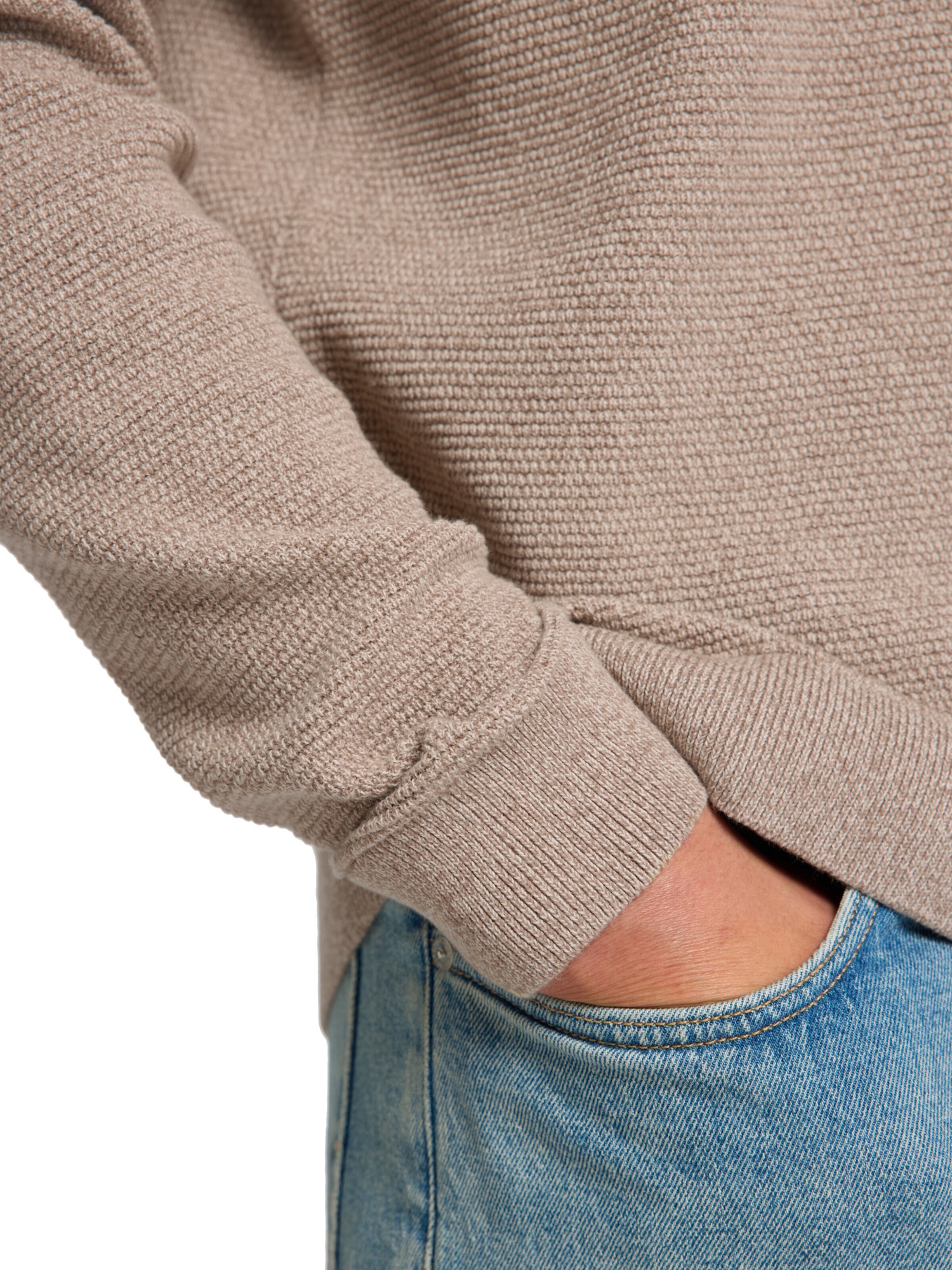 SELECTED Pullover 'SLHRoss' i beige