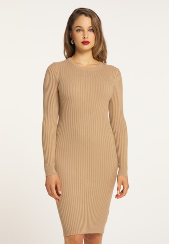 faina Dress in Beige: front