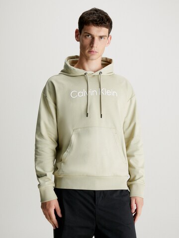 Sweat-shirt Calvin Klein en vert : devant