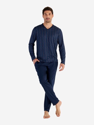 HOM Pyjama ' Bo ' in Blau: Vorderseite