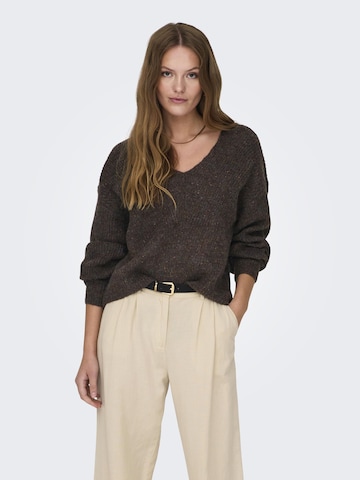 ONLY Sweater 'VENEDA' in Brown: front