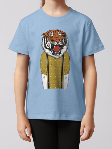 watabout.kids Shirt 'Tiger Head' in Blue